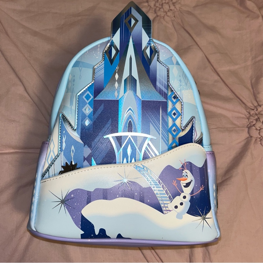 NWT Loungefly Frozen Castle Mini Backpack